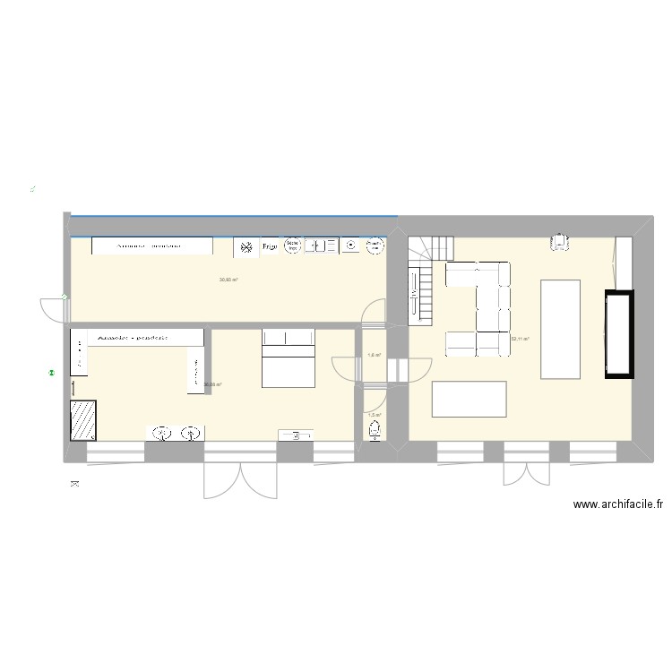 maison 2. Plan de 5 pièces et 122 m2