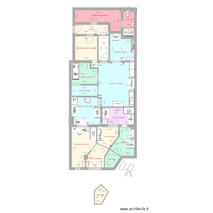 Labo Megrine2. Plan de 19 pièces et 113 m2