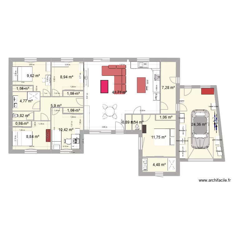 PLAN MAISON ST PERAY 1. Plan de 19  et 147 m²