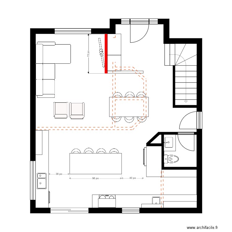 Karine Bertrand 3. Plan de 3 pièces et 60 m2