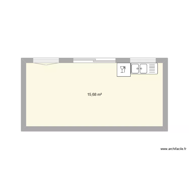 Veranda. Plan de 1 pièce et 16 m² Veranda. Plan de 1 pièce et 16 m²