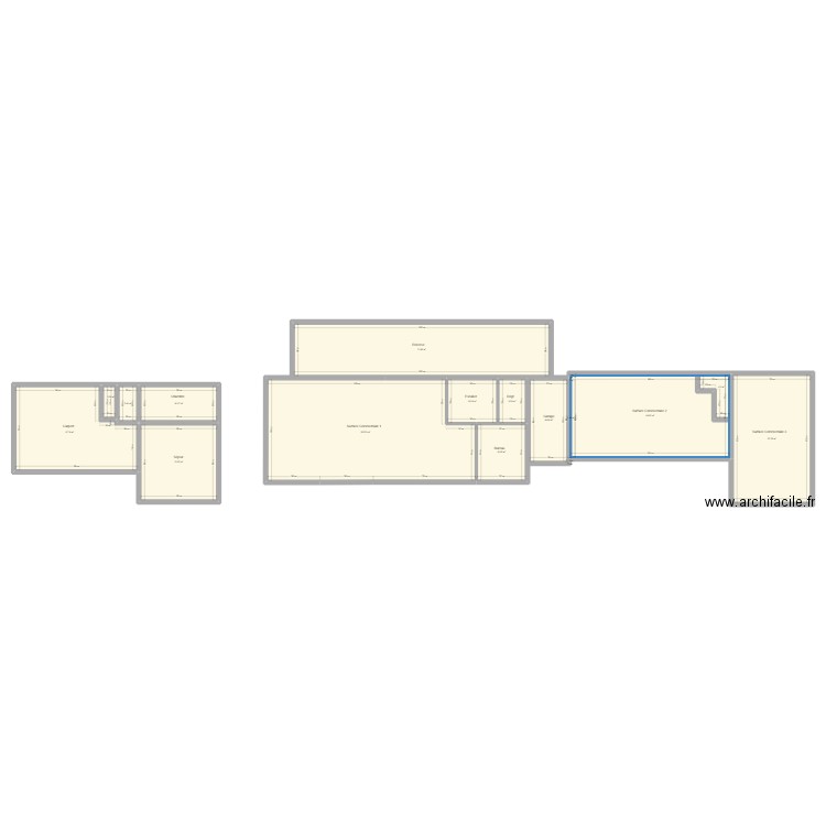 Rez. Plan de 15 pièces et 452 m2