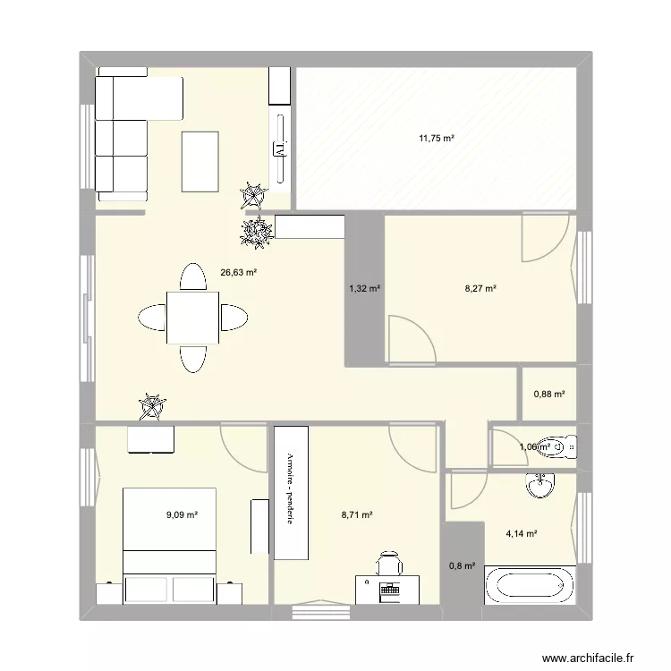 Espoir ?. Plan de 10  et 73 m²
