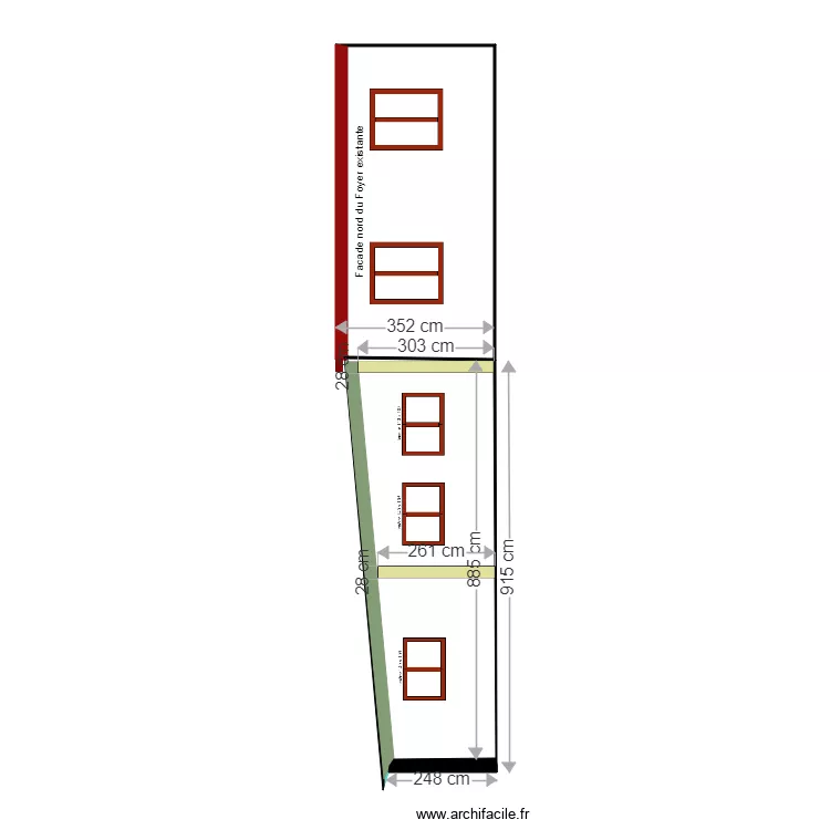 Plan auvent façade nord 15 03 2021. Plan de Plan auvent façade nord 15 03 2021. Plan de