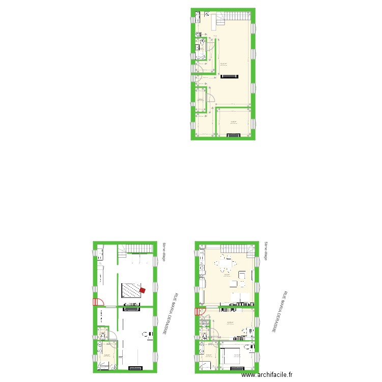 5eme 6eme V2. Plan de 12 pièces et 142 m2