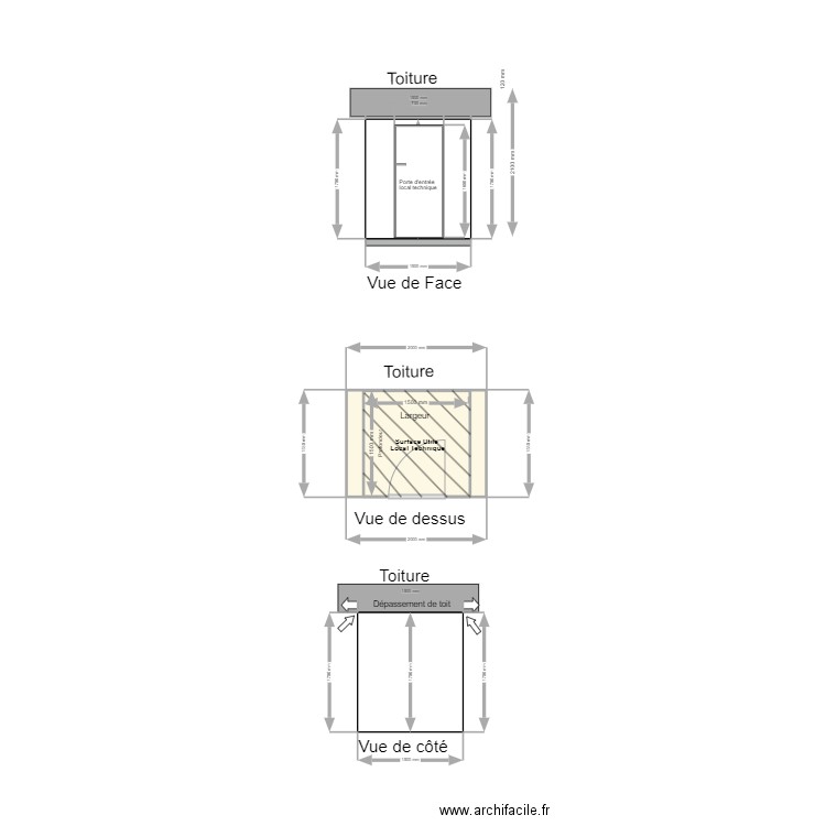 Plan facades. Plan de 0 pièce et 0 m2