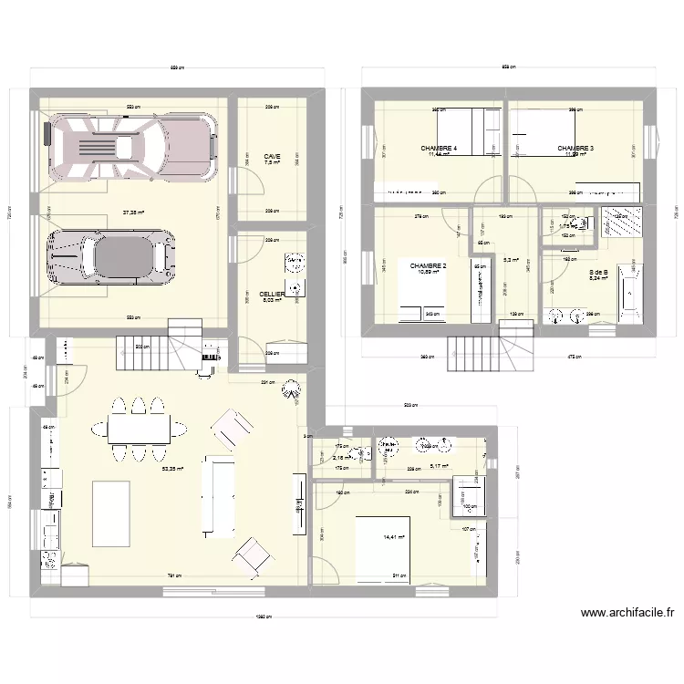 maison. Plan de maison. Plan de