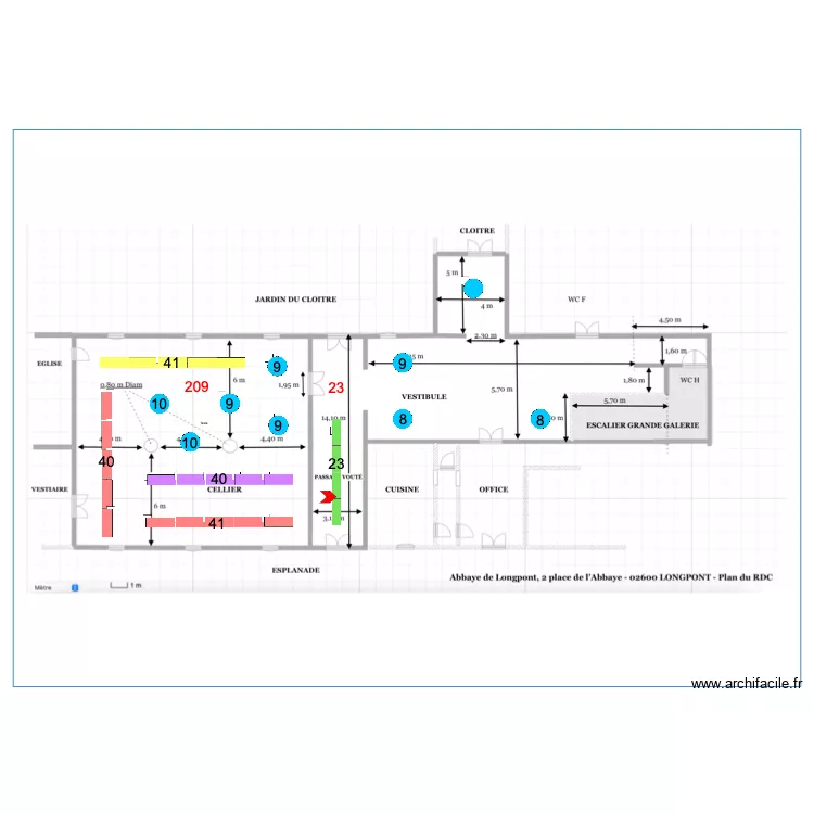 Plan de table 3 (257 + 8 ados). Plan de 