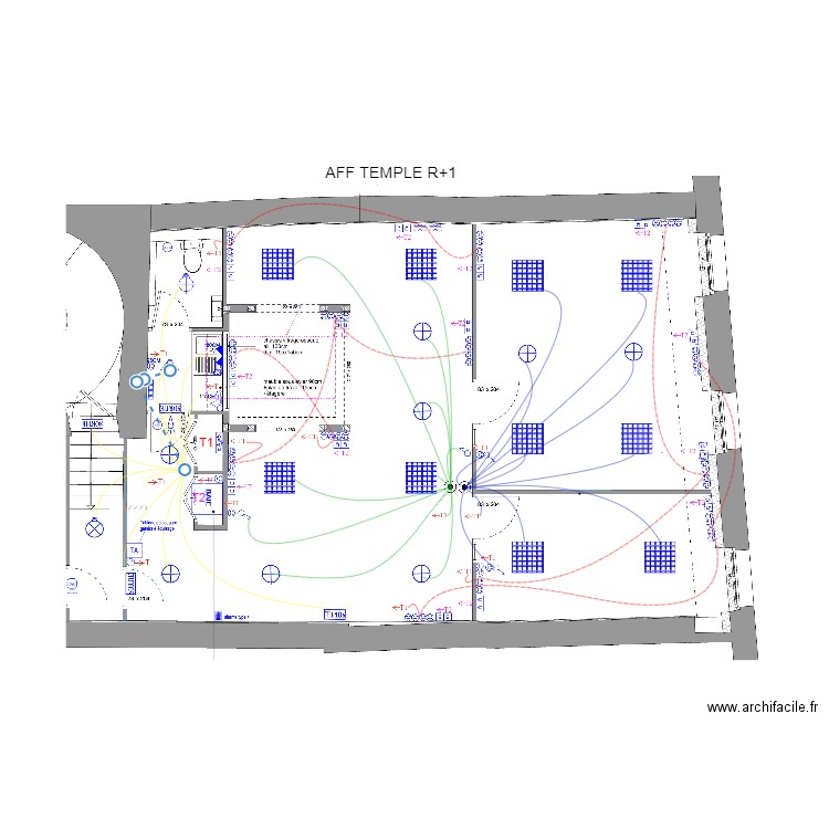 Pieuvre Temple R+1 . Plan de 0 pièce et 0 m2