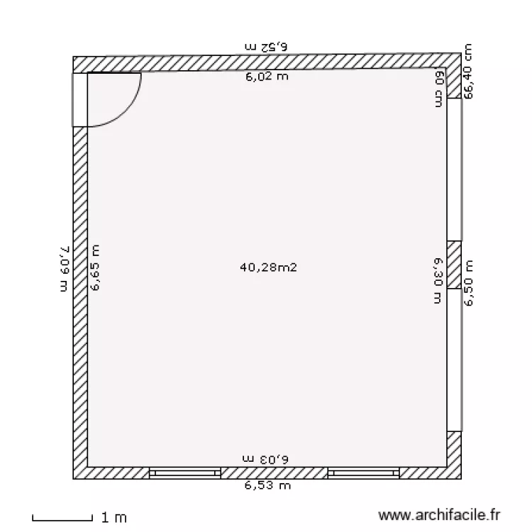 Garage voitures. Plan de 