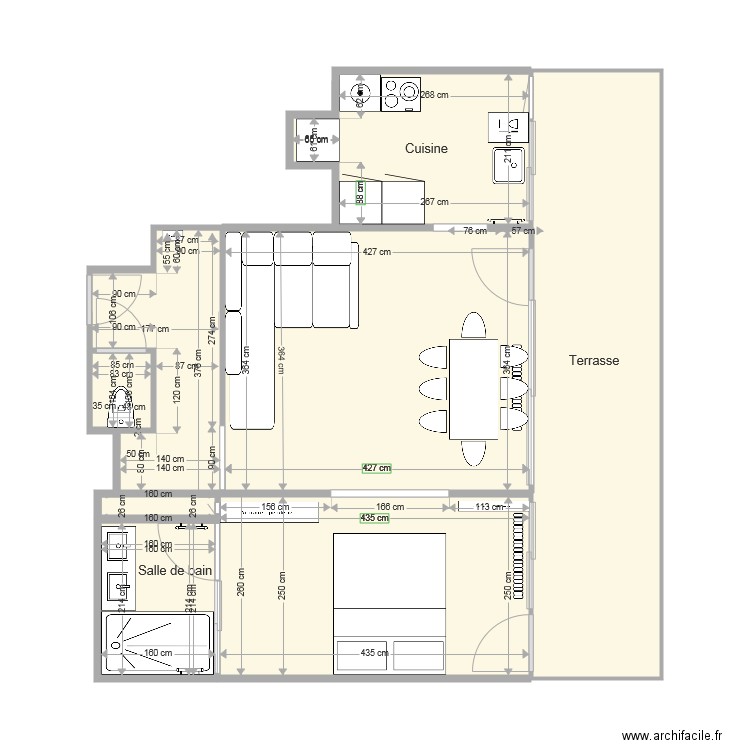 plan projet meublée. Plan de 0 pièce et 0 m2