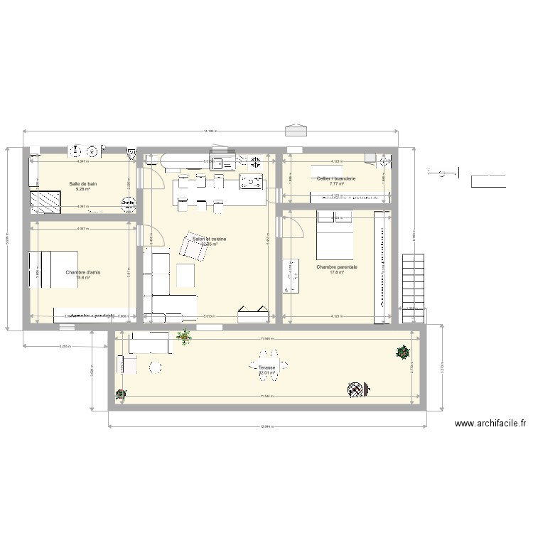 MAISON LASCOURS. Plan de 0 pièce et 0 m2