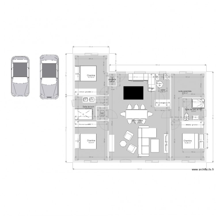 plan de la futur maison 1. Plan de 0 pièce et 0 m2