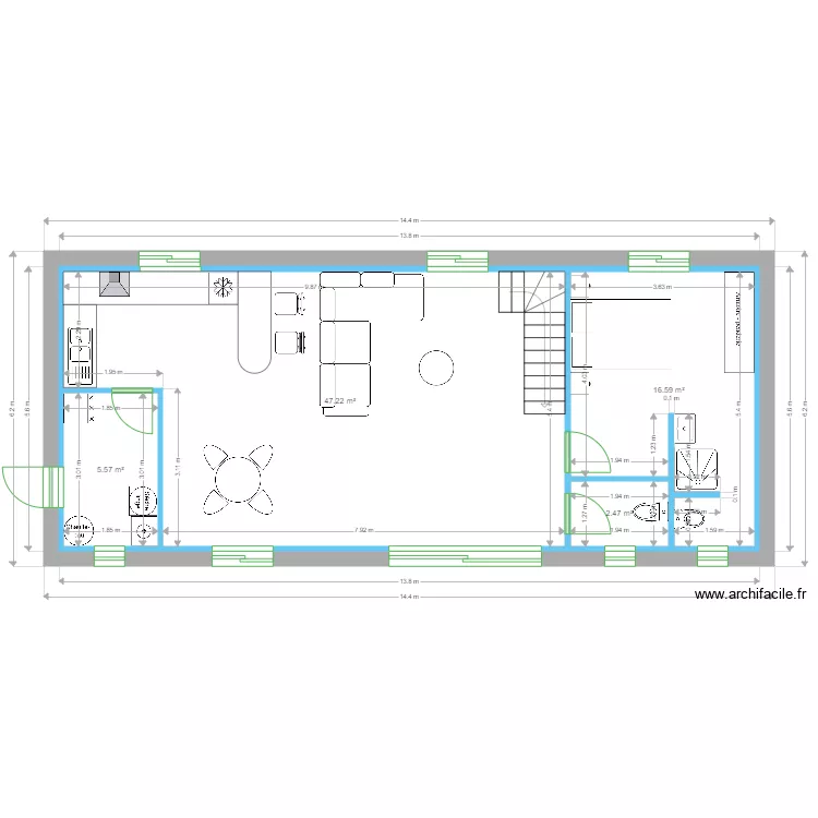 Grange LAPASSADE. Plan de 
