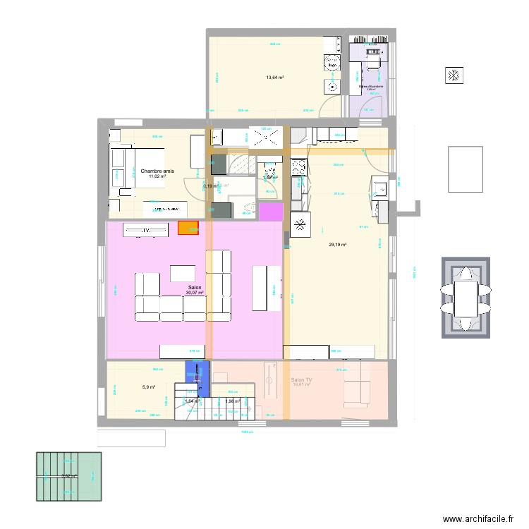 20230226. Plan de 25 pièces et 341 m2