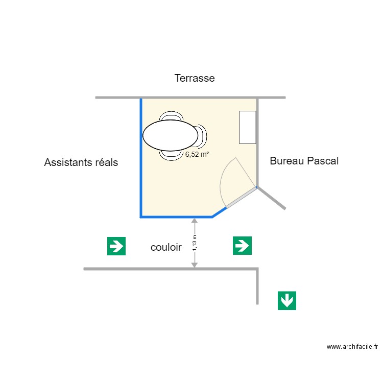 bureau Christine. Plan de 0 pièce et 0 m2