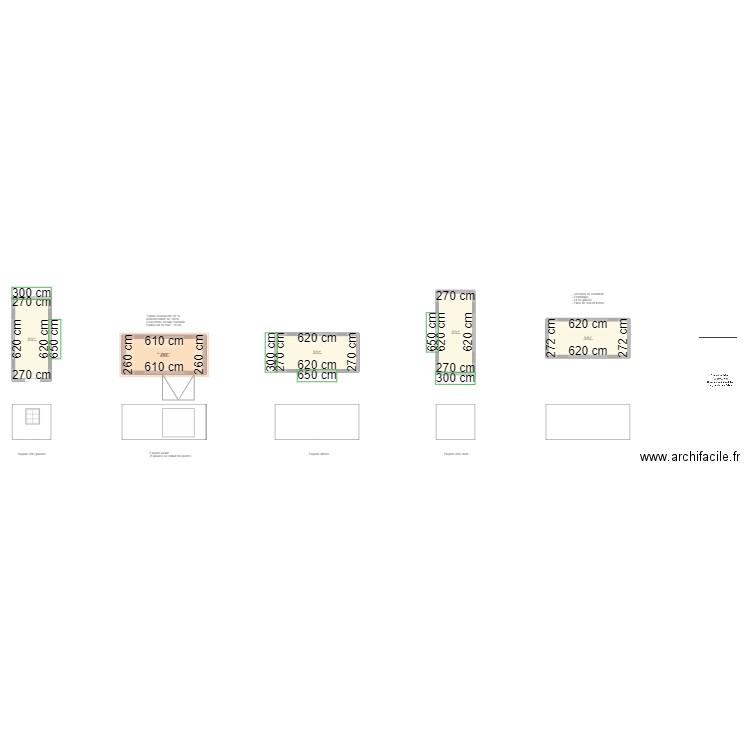 abri de jardin sans toiture. Plan de 5 pièces et 83 m2