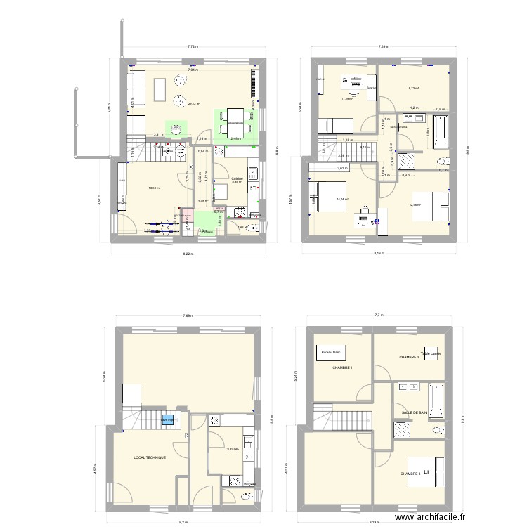 Plan maison KRUTH. Plan de 26 pièces et 257 m2