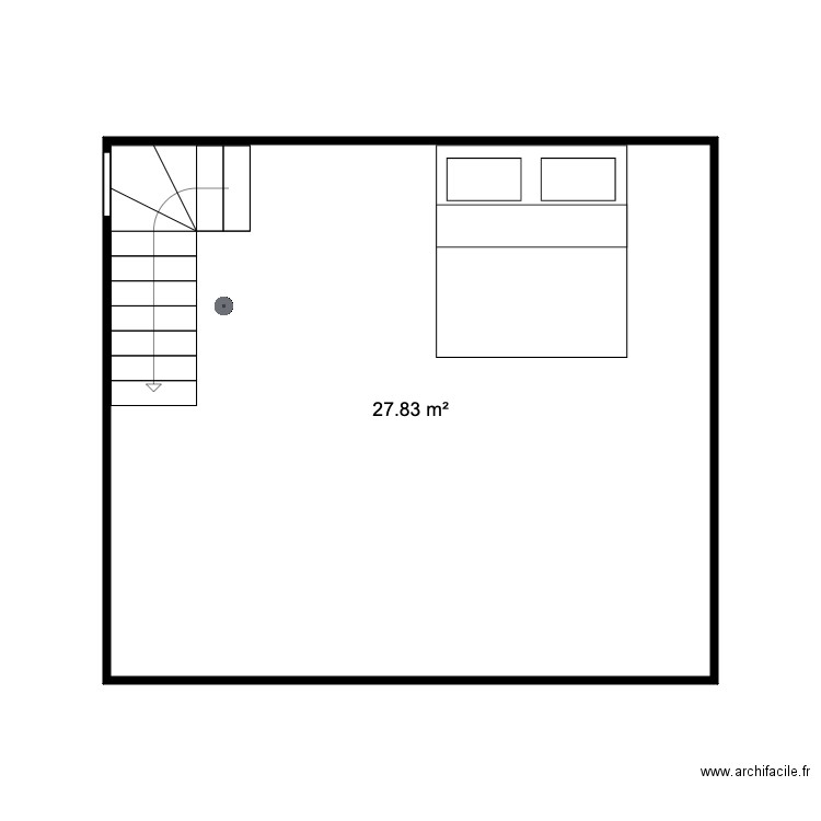 Etage  Chalet 28 m2. Plan de 0 pièce et 0 m2