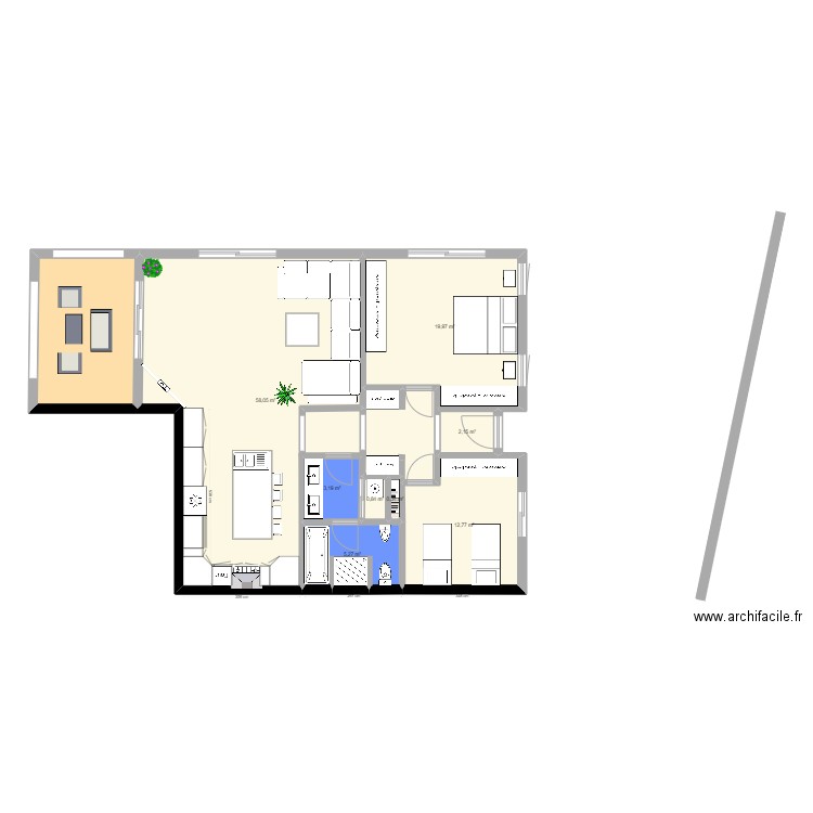 chambres enfants bas v2. Plan de 0 pièce et 0 m2