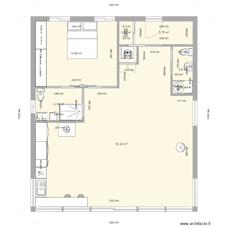 201102 CHALET AMÉNAGEMENT. Plan de 0 pièce et 0 m2