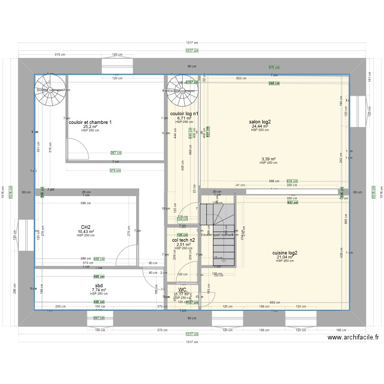 PROJET LACAUNE étage 1 gabi1 final. Plan de 0 pièce et 0 m2