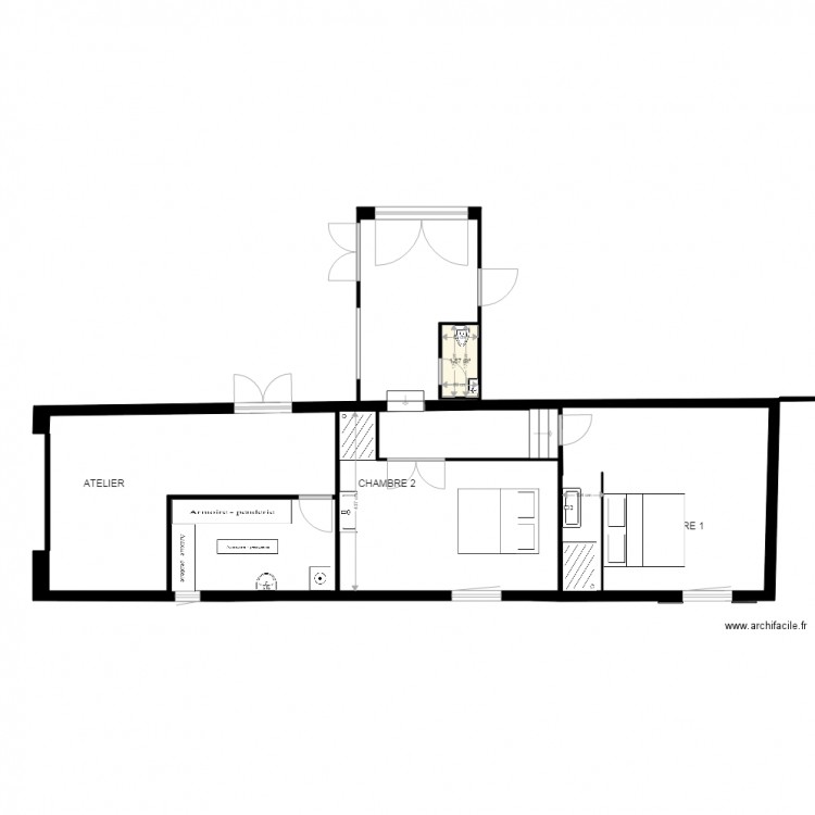 Aménagement Grange 2 Montoison 16. Plan de 0 pièce et 0 m2