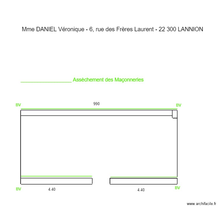 DANIEL Véronique  LANNION. Plan de 0 pièce et 0 m2