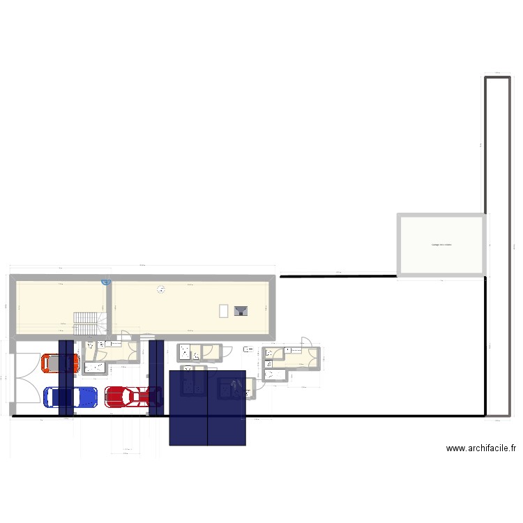 plan de masse. Plan de 17 pièces et 210 m2
