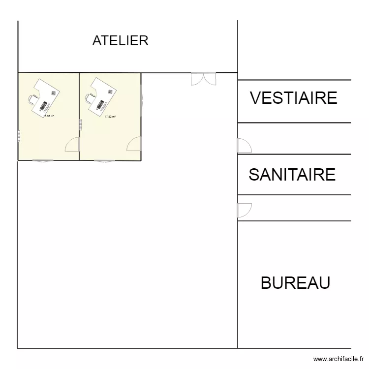 Bureaux techniques TREMBLAY EN FRANCE. Plan de 
