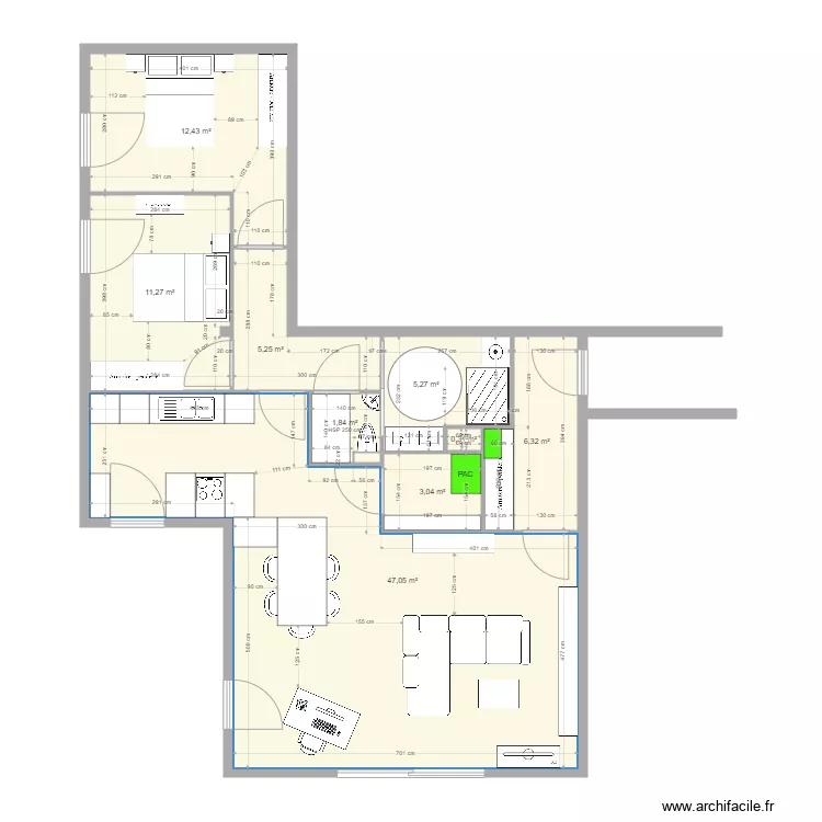 LIGNE BLEUE 26. Plan de 