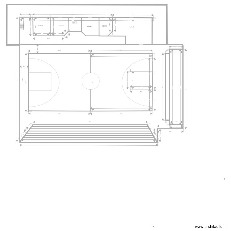 GYMNASELABAT2022ETAGE. Plan de 6 pièces et 293 m2