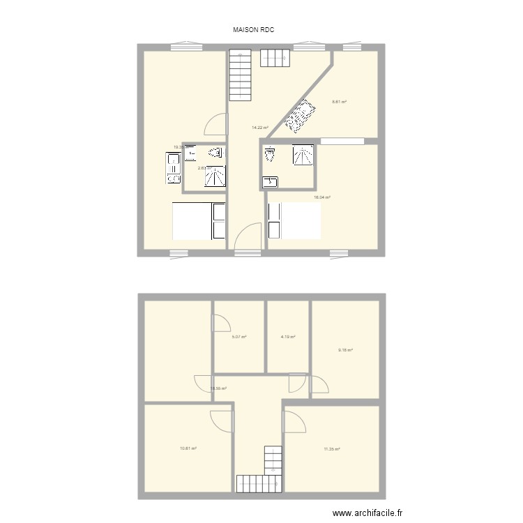 Maison Maisons Alfort V2 RDC. Plan de 0 pièce et 0 m2