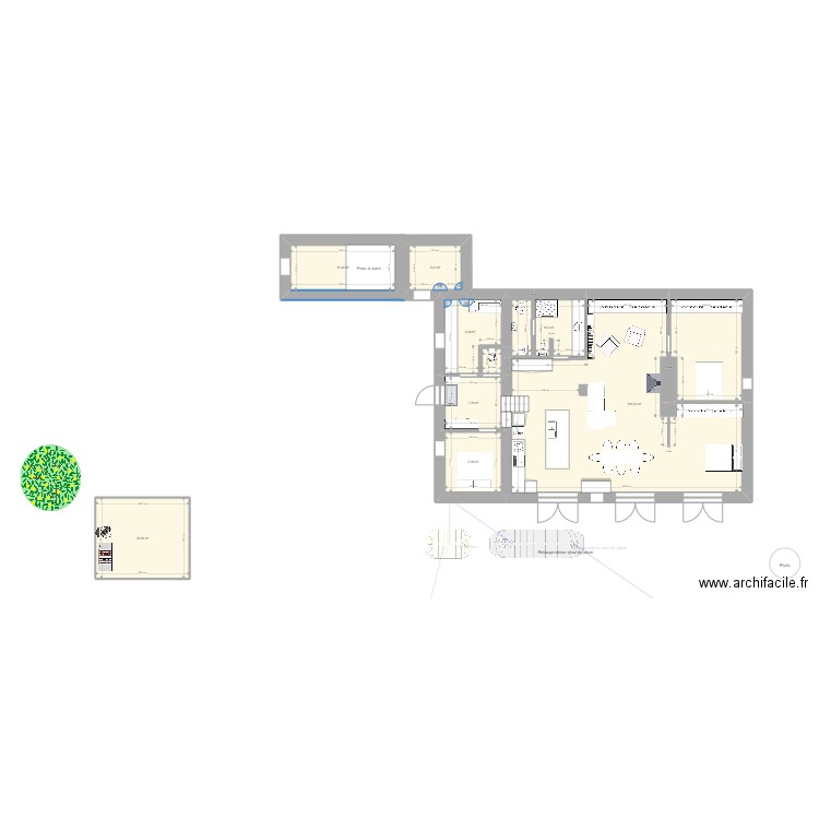 Bordeleix V2. Plan de 18 pièces et 447 m2