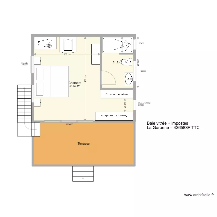 CHAMBRE 4. Plan de CHAMBRE 4. Plan de