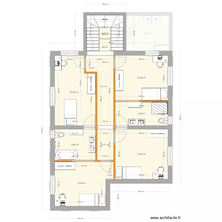 projet maison. Plan de 