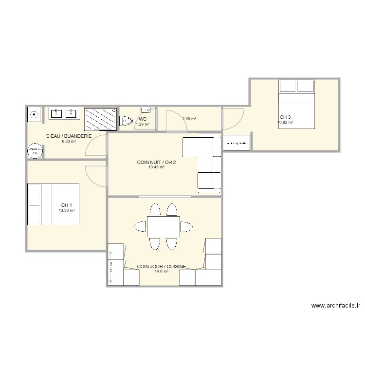 CHAUMIERE ESQUISSE 3. Plan de 0 pièce et 0 m2