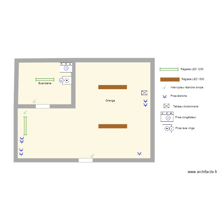 GUERIN DEPENDANCE. Plan de 0 pièce et 0 m2