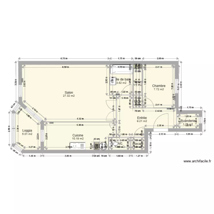 Notre ancien appartement. Plan de 