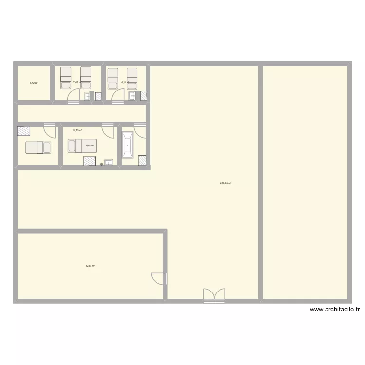 institut. Plan de 7 Pièces et 320 m²