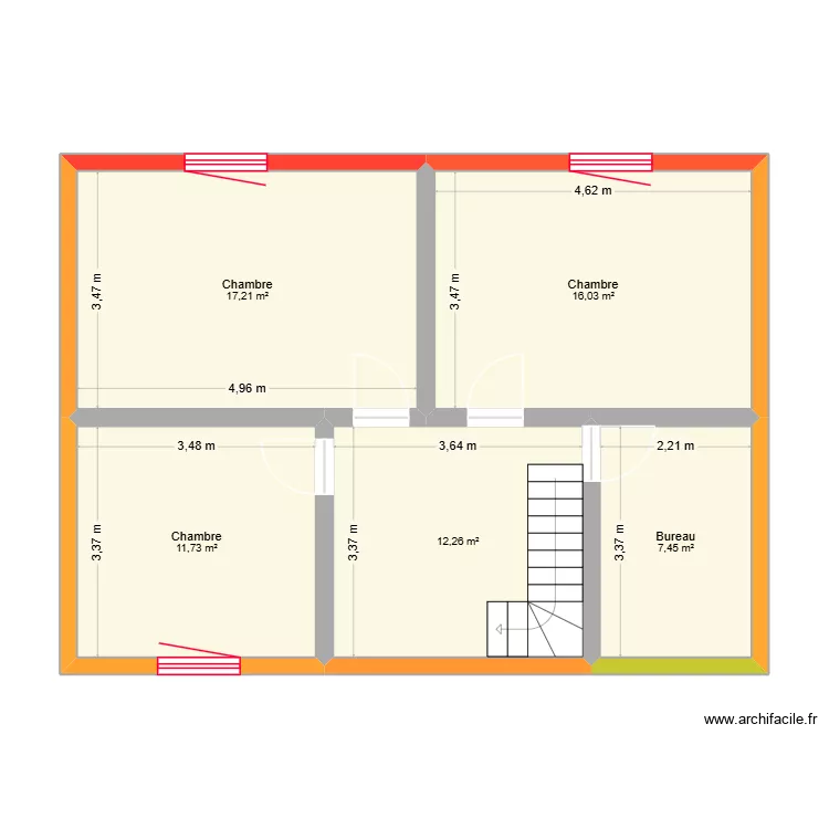 Pelletier. Plan de 5 Pièces et 65 m² Pelletier. Plan de 5 Pièces et 65 m²