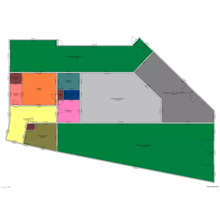 R 1 Oller ren&eacute; A1/L1 (couleur). Plan de 