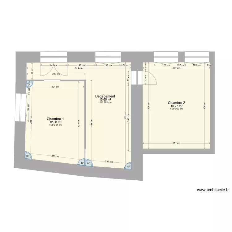 1er etage saint aubin . Plan de 