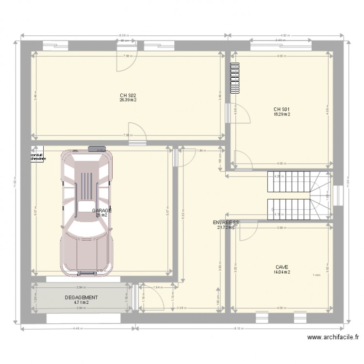 SOUS SOL existant. Plan de 0 pièce et 0 m2