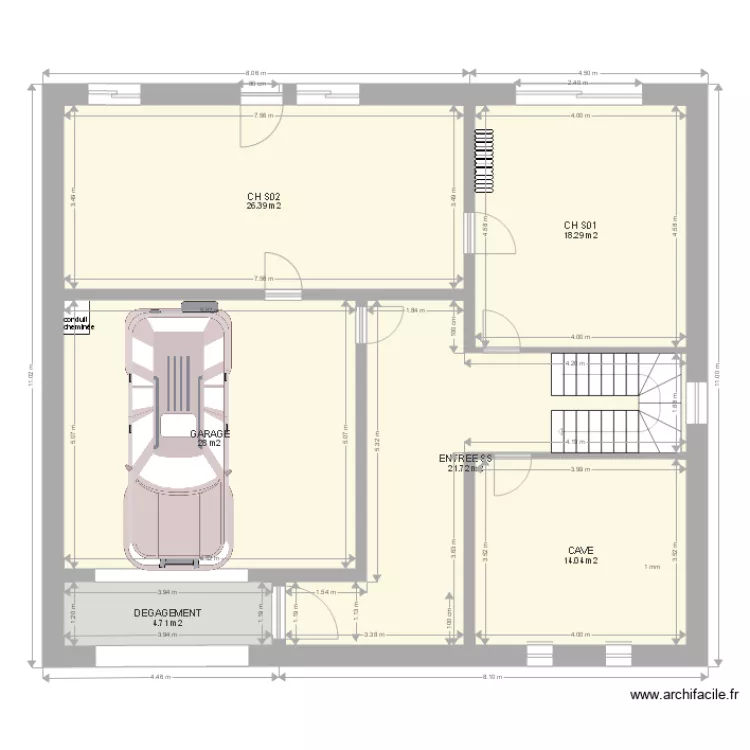 SOUS SOL existant. Plan de SOUS SOL existant. Plan de