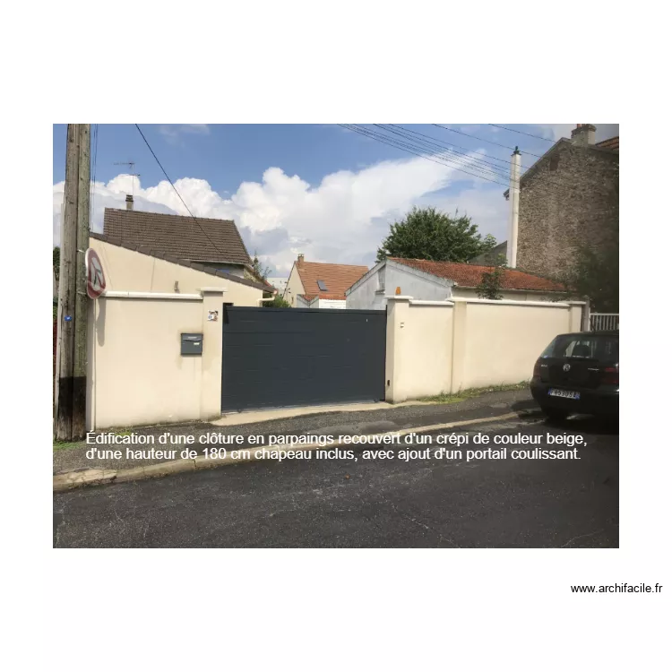 facade exterieur. Plan de 