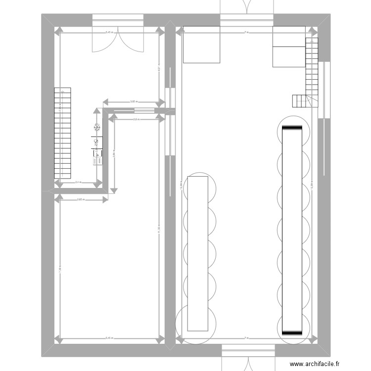 Cuvier 2. Plan de 3 pièces et 192 m2