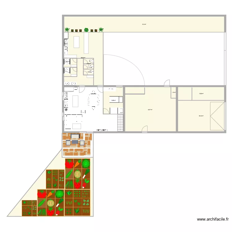 Batiment public. Plan de 