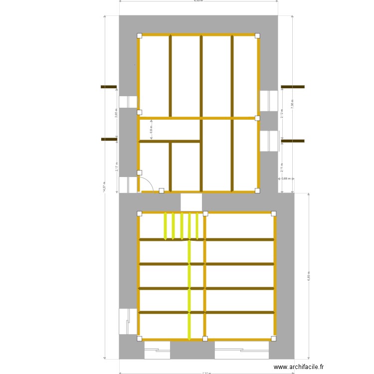 plan charpente bati secondaire octobre 22. Plan de 17 pièces et 91 m2