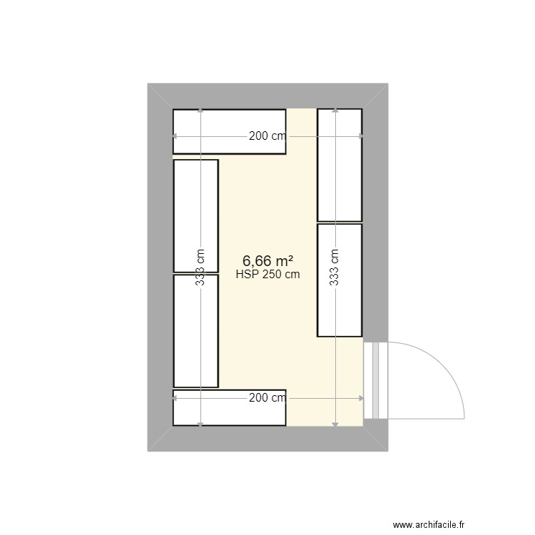 Cave - Tintin 2. Plan de 1 pièce et 7 m2